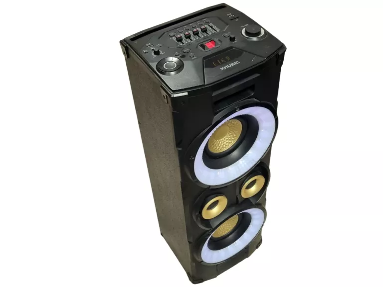 GŁOŚNIK PRZENOŚNY GOTZE & JENSEN X-MUSIC PA701 400W DJ KARAOKE AUX USB LED