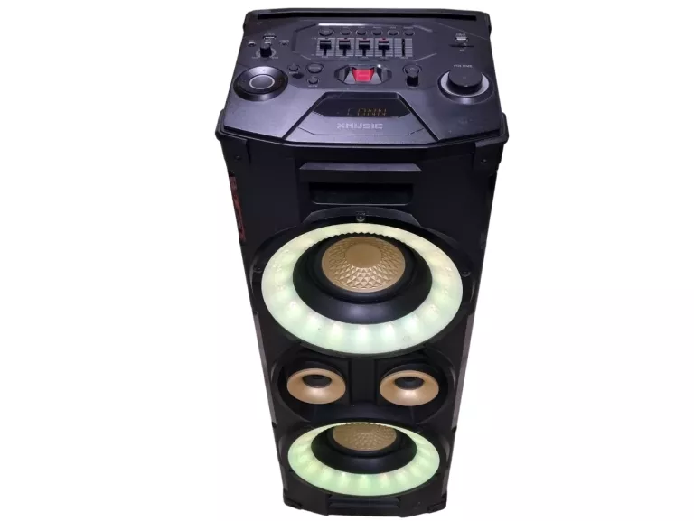 GŁOŚNIK PRZENOŚNY GOTZE & JENSEN X-MUSIC PA701 400W DJ KARAOKE AUX USB LED