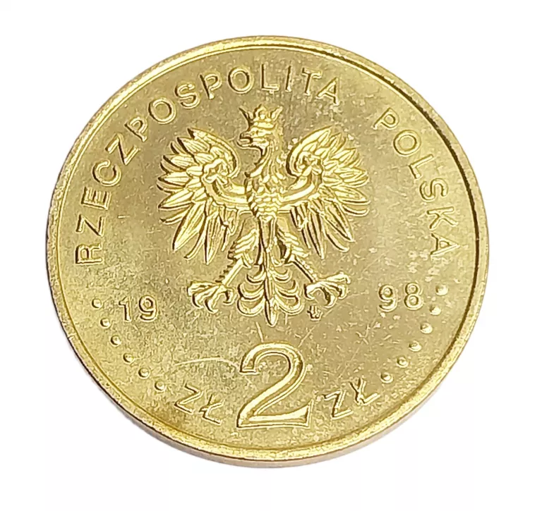 MONETA 2 ZŁ ZYGMUNT III WAZA - 1998 ROK