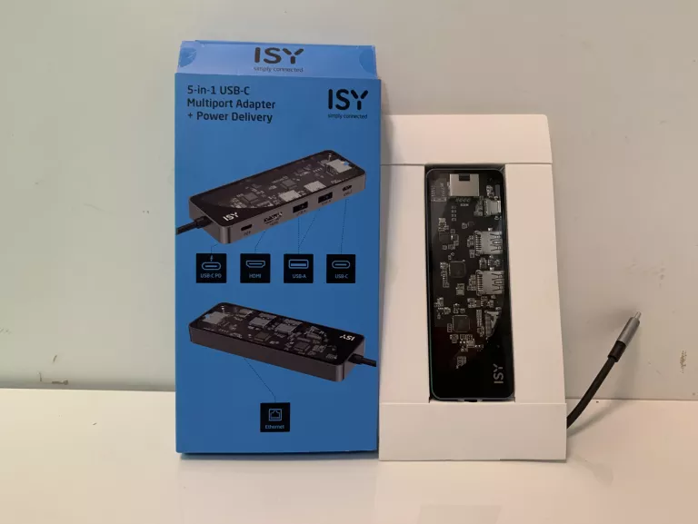 ADAPTER WIELOPORTOWY ISY IAD-1024-2 5W1 USB-C POLECAM!
