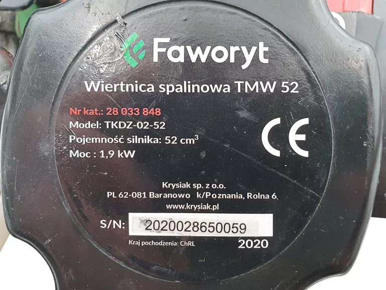 WIERTNICA SPALINOWA FAWORYT TMW52 52CM 2,6KM STAN DOBRY!