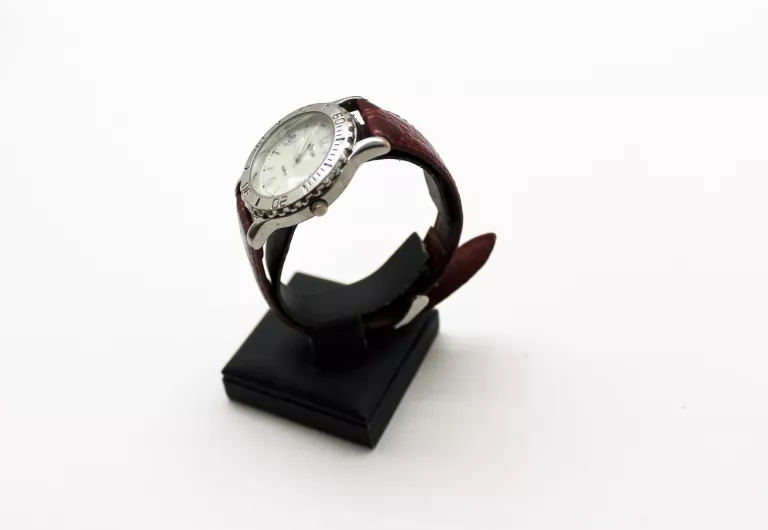 zegarek-mitron-quartz-bordowy-pasek-stan-uzywany