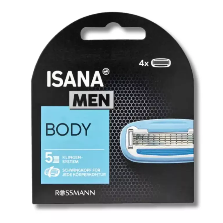 ISANA MEN BODY WKŁADY DO MASZYNKI 4 SZT.