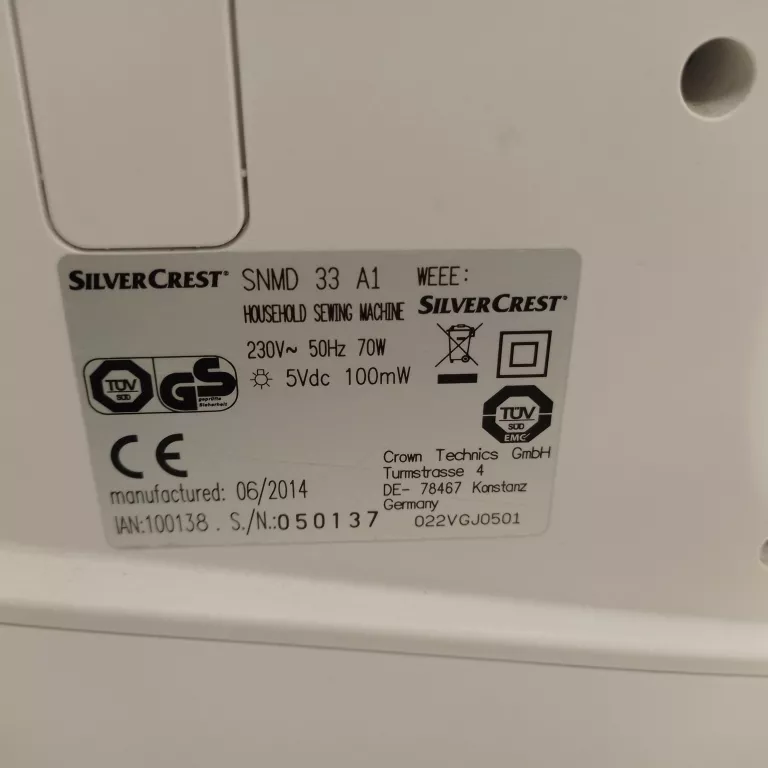 maszyna-do-szycia-silvercrest-snm-33-a1-marka-silvercrest