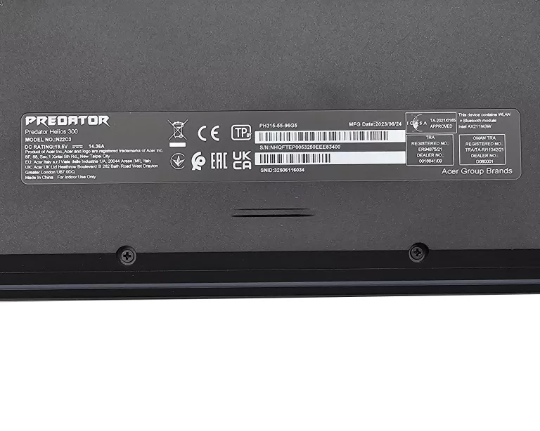 LAPTOP ACER PREDATOR HELIOS 300 I9-12900H RTX 3070TI 16GB 1TB SSD IPS 165H