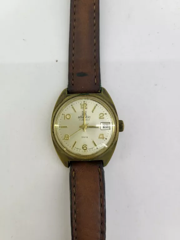 ZEGAREK ATLANTIC 3419 122103 NA PASKU BRĄZOWYM