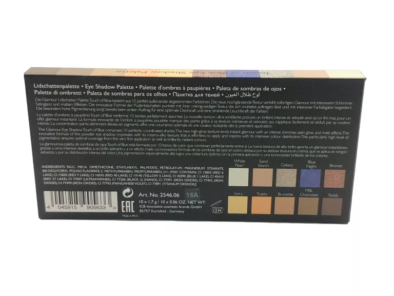 MAKE UP FACTORY EYE SHADOW PALETTE TOUCH OF BLUE