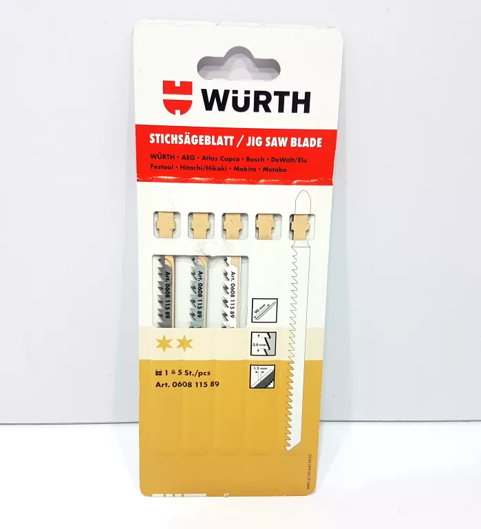 WURTH BRZESZCZOT DO CIĘCIA DREWNA I PŁYT WIÓROWYCH 0608 115 89