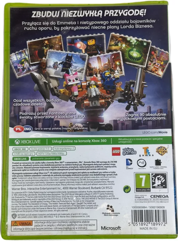 ŚWIETNA GRA AKCJI LEGO PRZYGODA GRA WIDEO NA KONSOLĘ XBOX 360