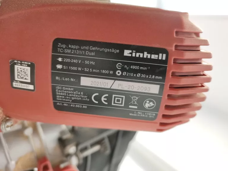 PIŁA UKOŚNA UKOŚNICA UKOŚNICA EINHELL TC-SM 2131
