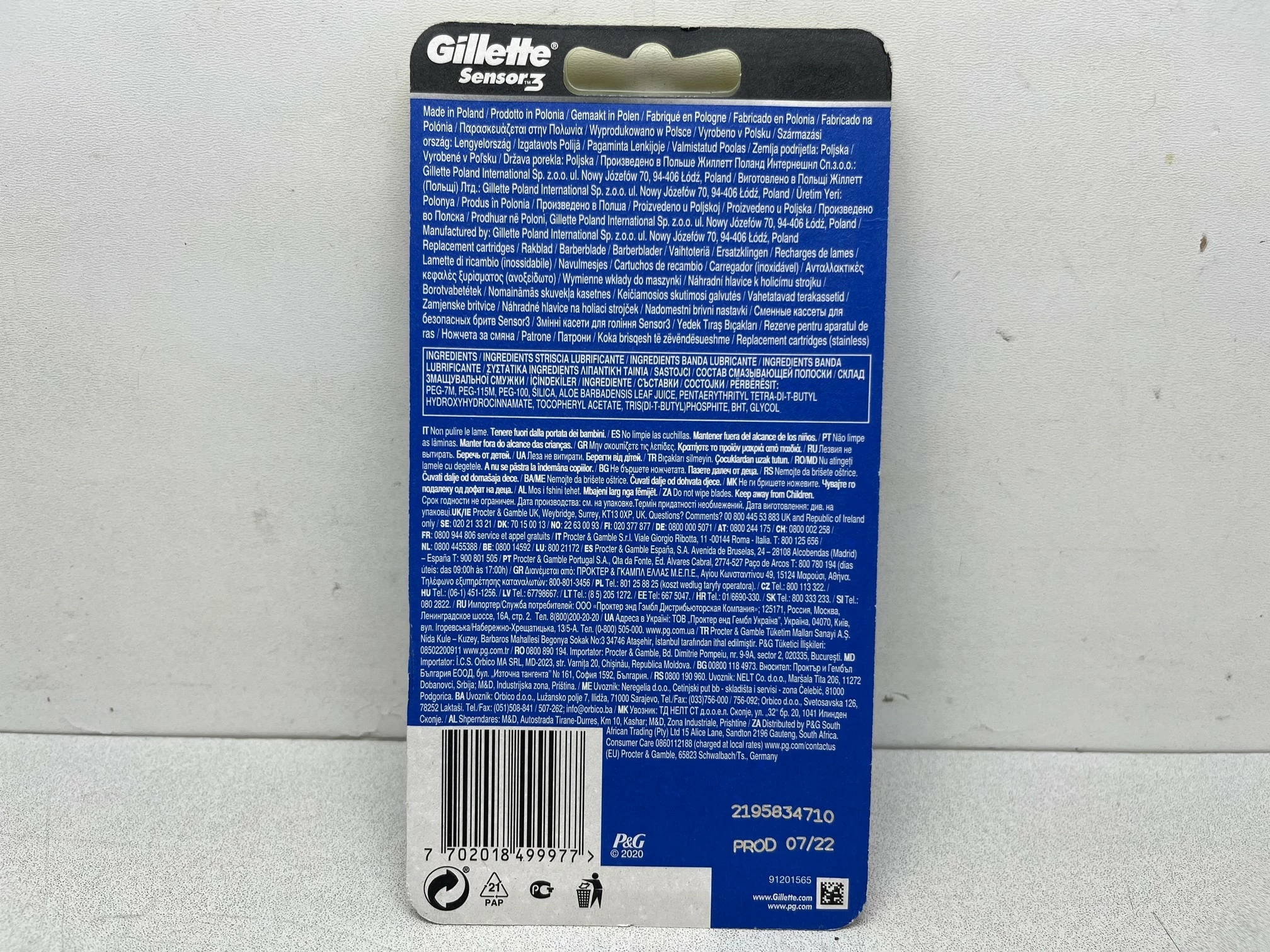 wklady-do-maszynek-gillette-sensor-3-stan-uzywany