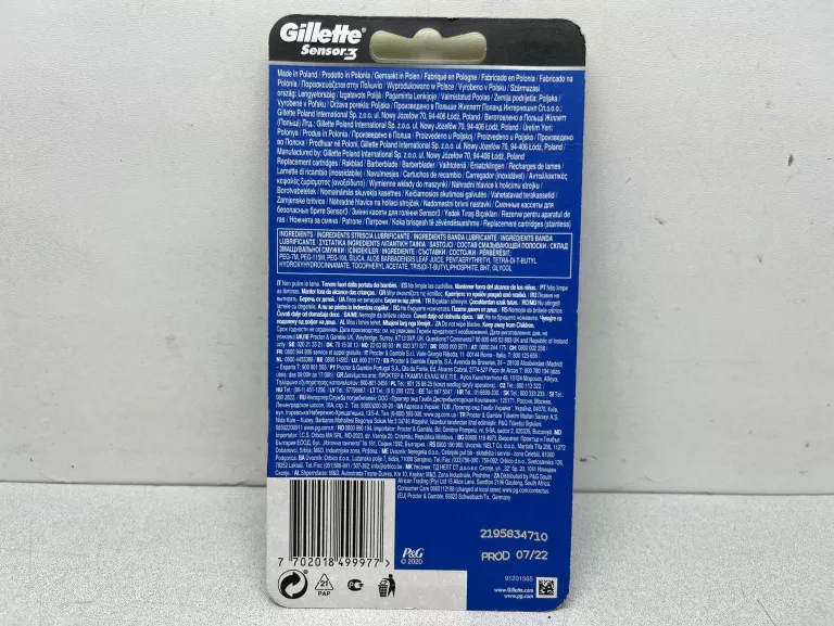 wklady-do-maszynek-gillette-sensor-3-stan-uzywany