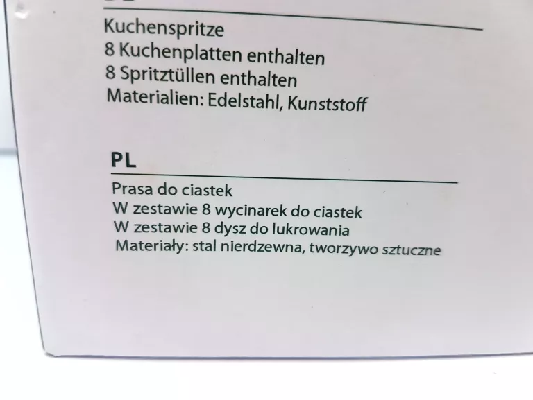 DEKORATOR SZPRYCA CUKIERNICZA CIAST TORTÓW KH1363