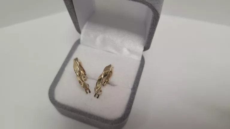ŚLICZNE ZLOTE KOLCZYKI KOŁA ZAPIĘCIE KREOL 14 K OKAZJA