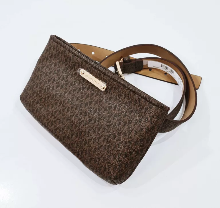 TOREBKA MICHAEL KORS BRĄZOWA SASZETKA NERKA
