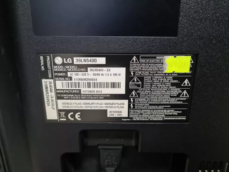 TELEWIZOR LG 39LN5400 + PILOT