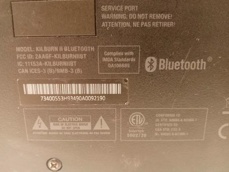 GŁOŚNIK PRZENOŚNY MARSHALL KILBURN II BLUETOOTH