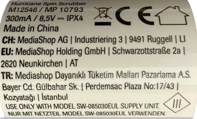 ELEKTRYCZNA SZCZOTKA OBROTOWA HURRICANE SPIN SCRUBBER