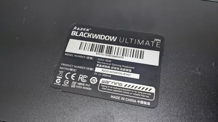 KLAWIATURA RAZER BLACKWIDOW ULTIMATE 2014 *OPIS*