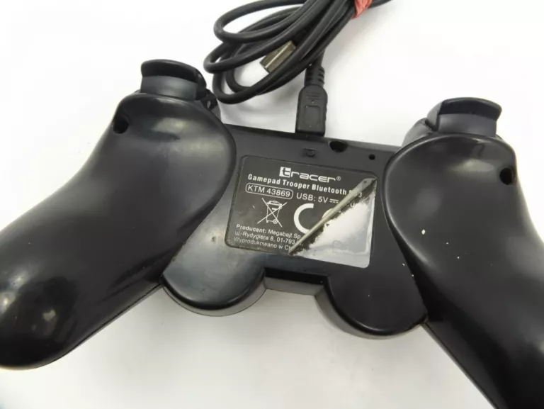 GAMEPAD TRACER TROOPER BLUETOOTH PS3 BRAK KABLA USZKODZONY
