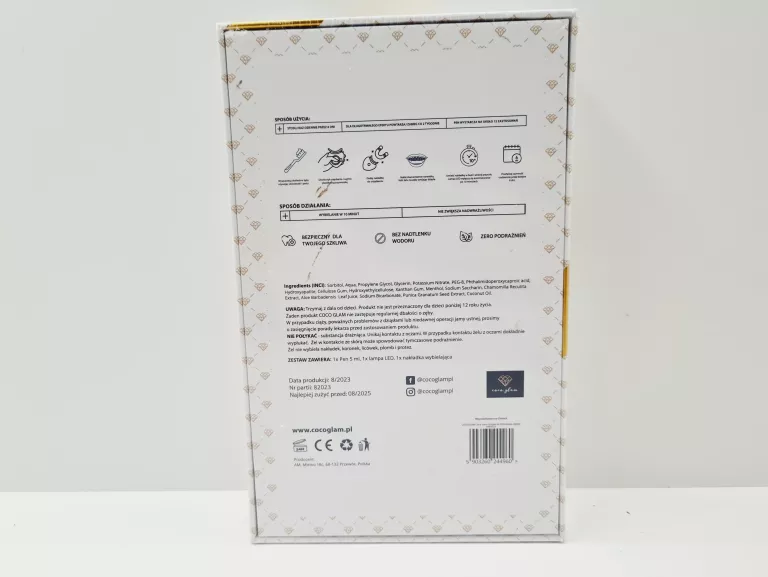 ZESTAW DO WYBIELANIA ZĘBÓW COCO GLAM LED PAP+