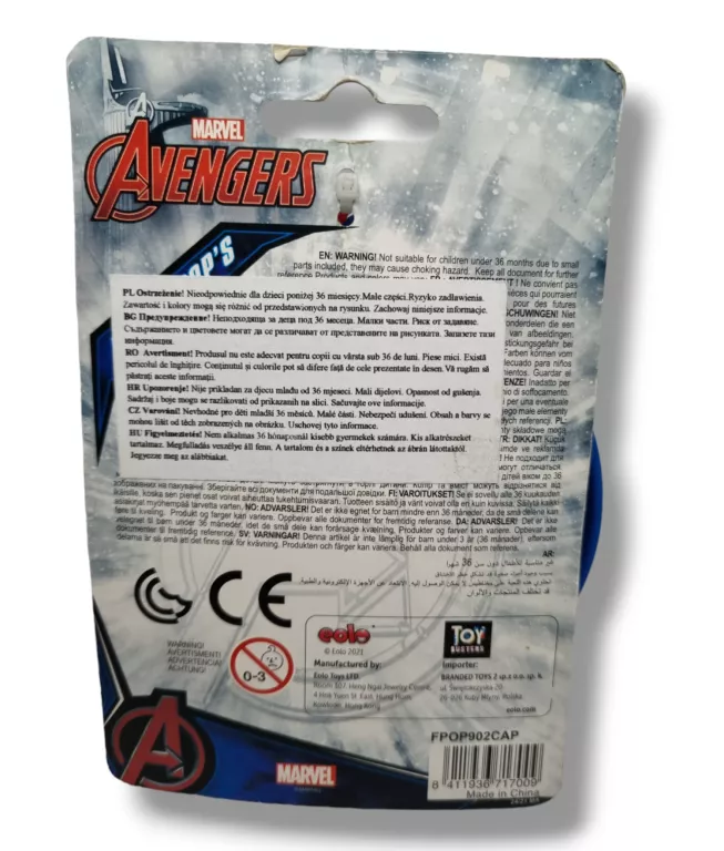 BRELOK ANTYSTRESOWY DO KLUCZY POP IT MARVEL AVENGERS