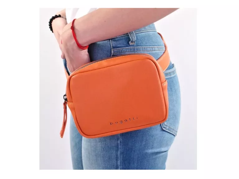 PRAKTYCZNA TOREBKA DAMSKA BUGATTI - POMARAŃCZOWA BUM BAG