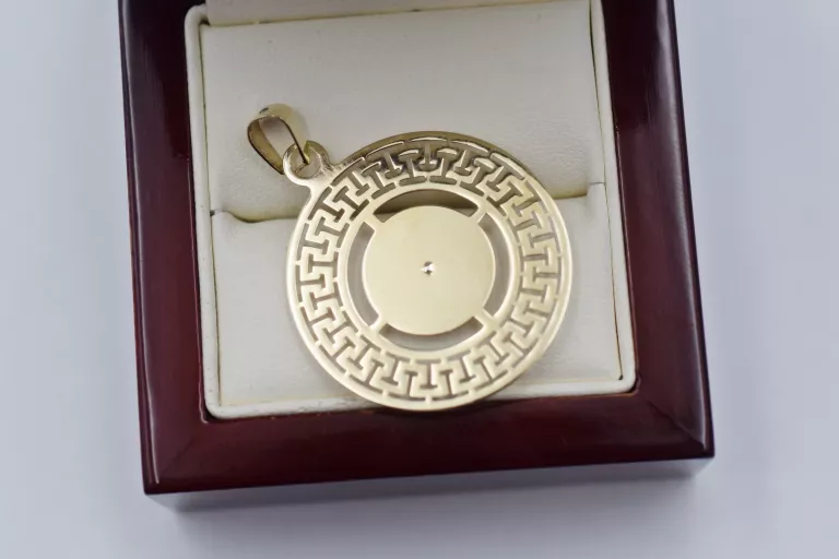 ZŁOTY WISIOREK Z GRECKIM WZOREM MEDUZA PR.333 8K 3,03G