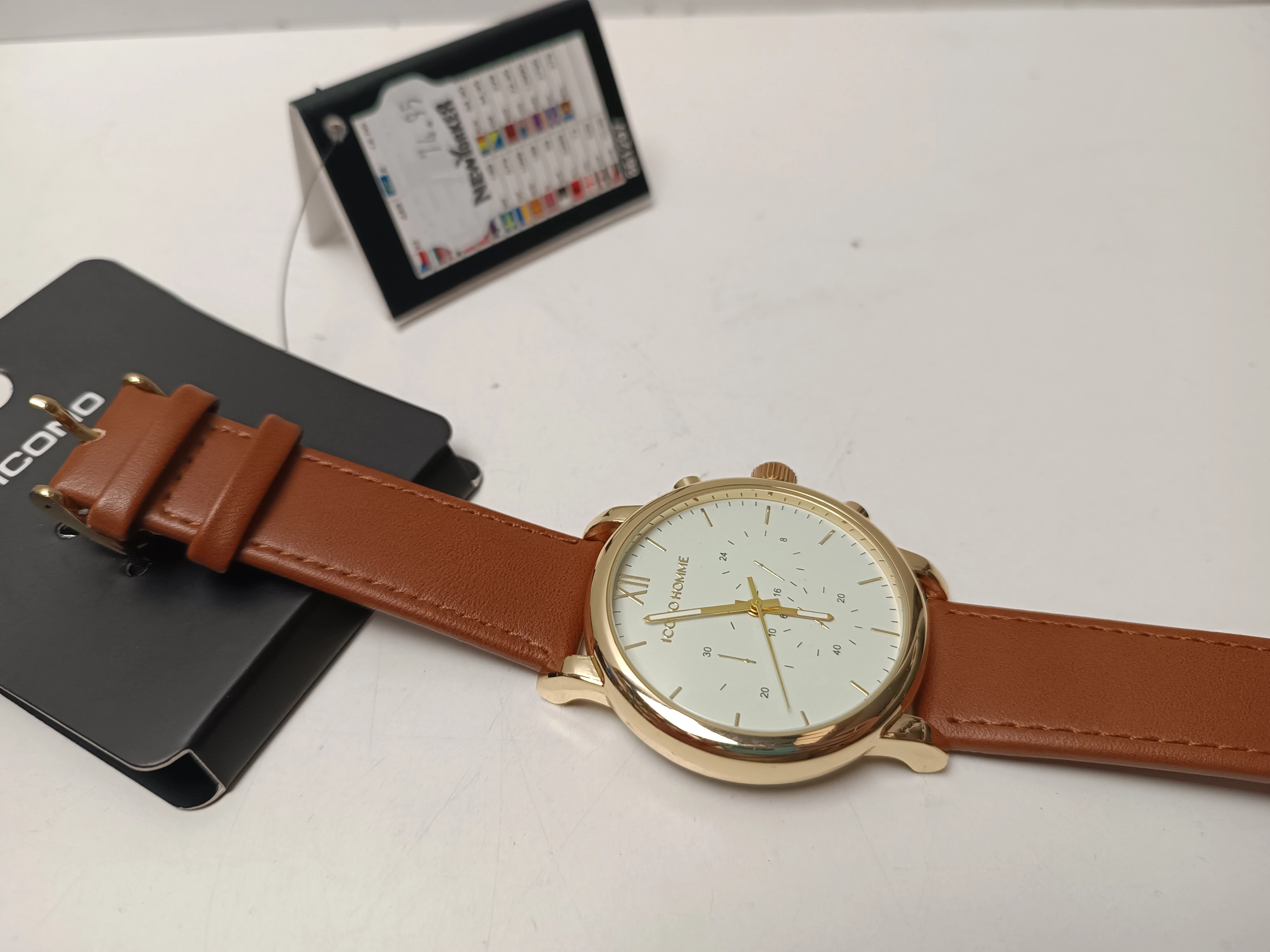 zegarek-meski-new-yorker-brazowy-icono-homme-typ-nareczny