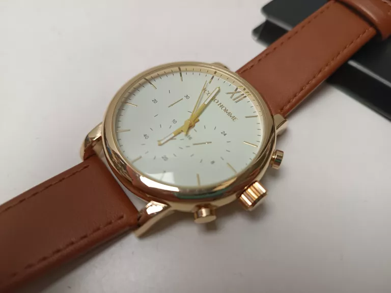 zegarek-meski-new-yorker-brazowy-icono-homme-mechanizm-kwarcowy