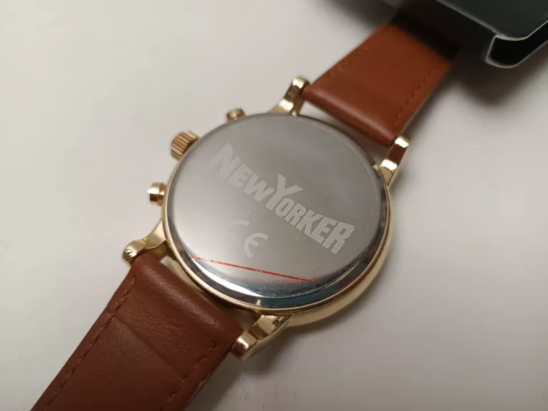 ZEGAREK MĘSKI NEW YORKER BRĄZOWY ICONO HOMME