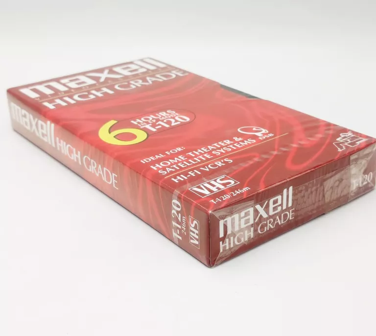 CZYSTA KASETA MAXELL VHS T-120/246M FOLIA