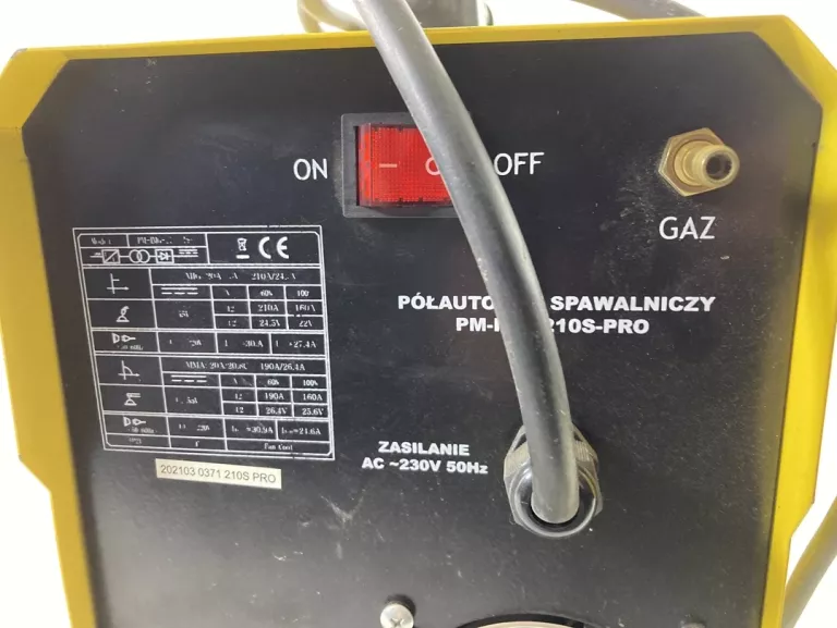 SPAWARKA PÓŁAUTOMAT SPAWALNICZY MIG/MAG, MMA, TIG POWERMAT 20-210 A 230 V