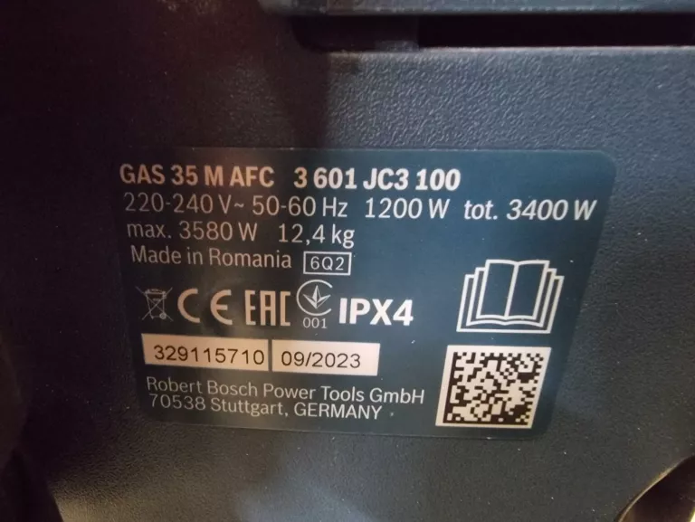 ODKURZACZ PRZEMYSŁOWY BOSCH GAS 35 M AFC 09/2023