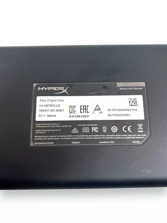 KLAWIATURA MECHANICZNA HYPERX ALLOY ORIGINS CORE