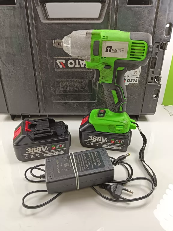 KLUCZ UDAROWY ELEKTRYCZNY + 2 AKU 18V