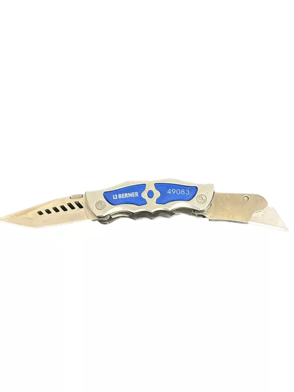 NÓŻ/ NOŻYK BLUE LINE Z DWOMA OSTRZAMI BERNER 49083