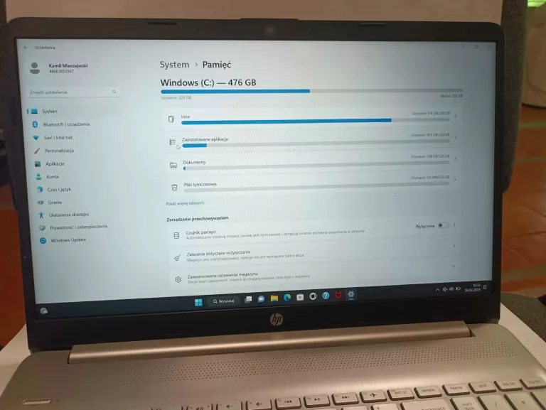 LAPTOP HP 15S-EQ2202NW