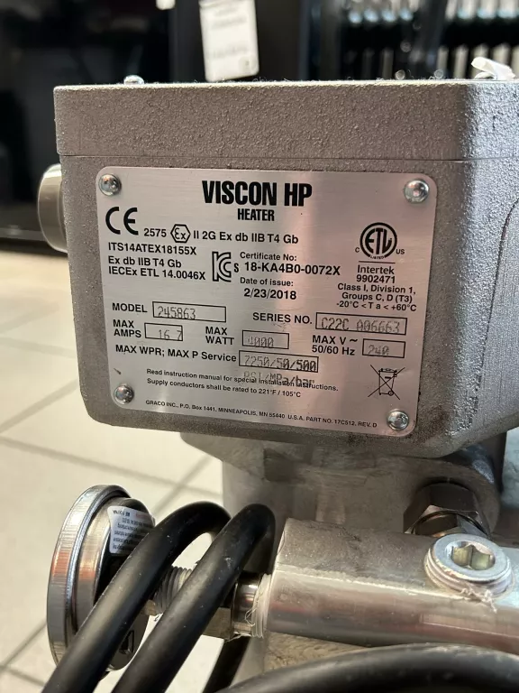 PRZEPŁYWOWY PODGRZEWACZ FARBY GRACO VISCON HF