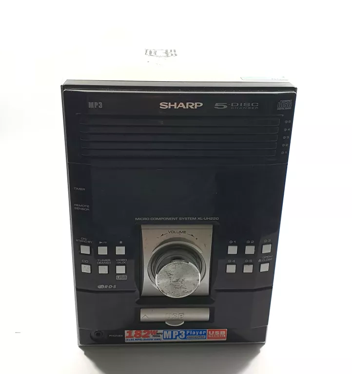 wieza-stereo-sharp-xl-uh220h2-kolumny-i-pilot-stan-uzywany