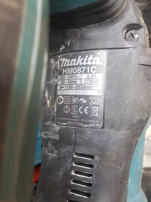 MAKITA HM0871C MŁOT UDAROWY SDS-MAX 8,1J 1100W AVT