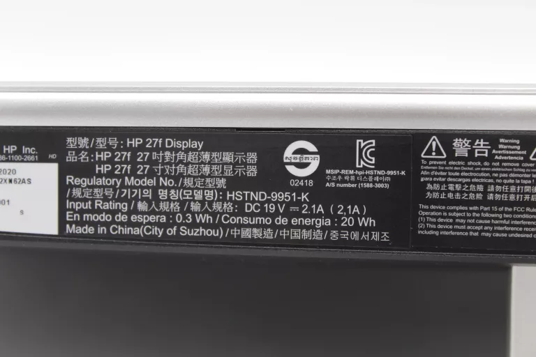 MONITOR HP 27F
