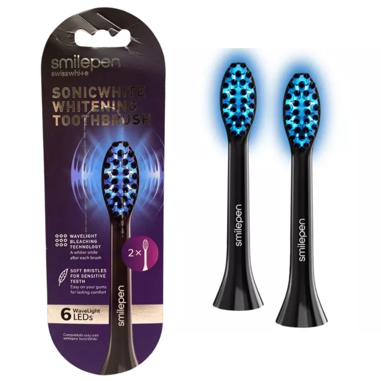 SMILEPEN SPCRB6 KONCÓWKA DO SZCZOTECZKI 2 SZT. CZARNY