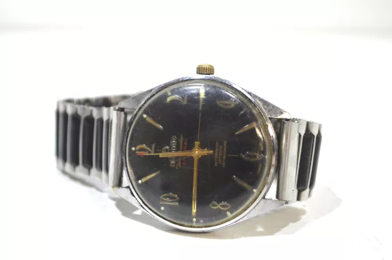 ATLANTIC WORLDMASTER BRANSOLETA CZARNA TARCZA RYSY