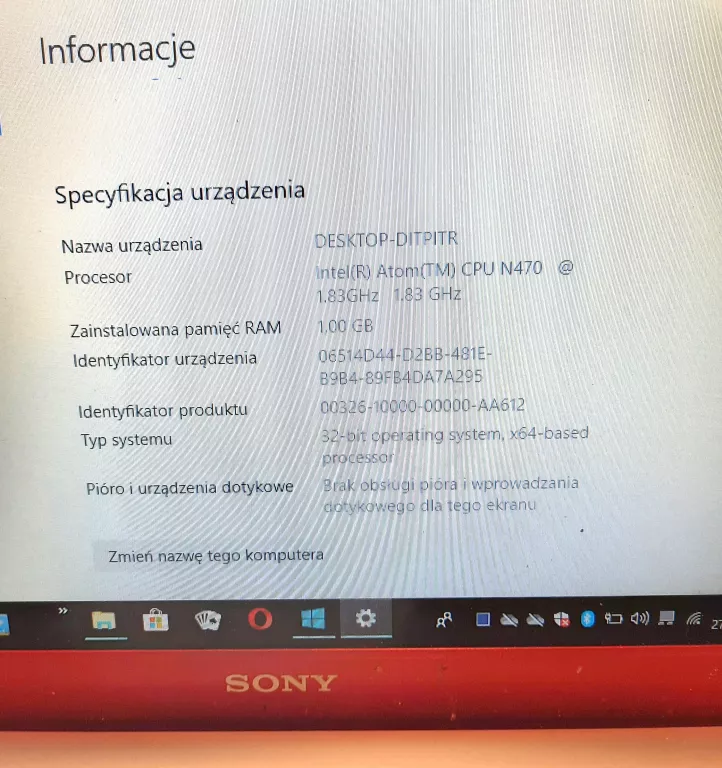LAPTOP SONY VAIO VPCM12M1E
