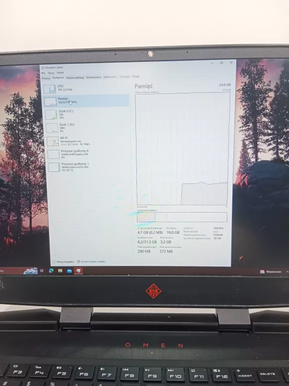LAPTOP HP OMEN 15-DC1065NW 24GB/256GB SSD/1T HDD