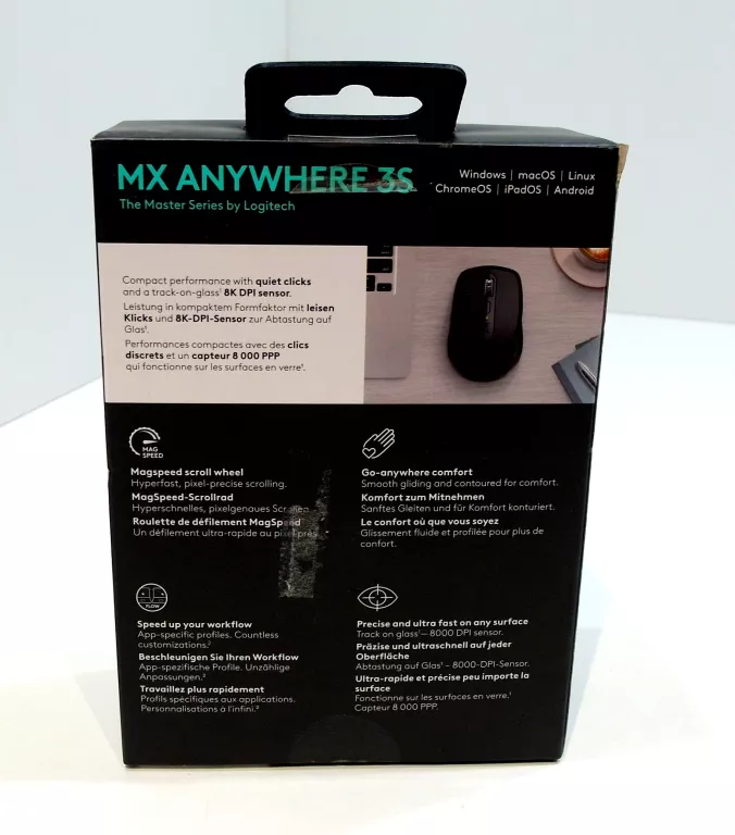 MYSZ BEZPRZEWODOWA LOGITECH MX ANYWHERE 3S GRAFIT