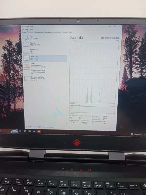 LAPTOP HP OMEN 15-DC1065NW 24GB/256GB SSD/1T HDD