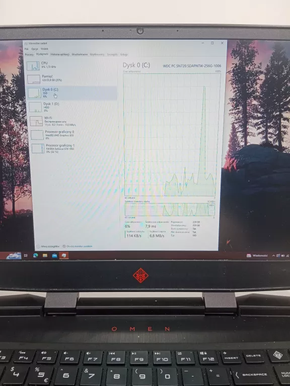 LAPTOP HP OMEN 15-DC1065NW 24GB/256GB SSD/1T HDD