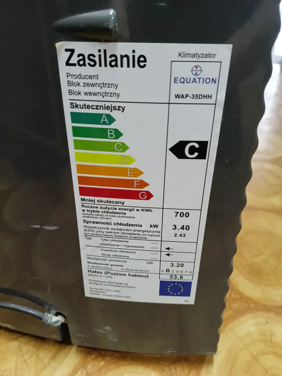 KLIMATYZATOR PRZENOŚNY EQUATION WAP-35DHH